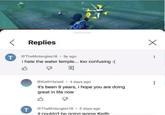 < Replies T@TheMrdangles16 • 9y ago i hate the water temple... too confusing :( E T @KeithHalsell - 4 days ago it's been 9 years, i hope you are doing great in life now @TheMrdangles16 2 days ago it couldn't be going worse Keith