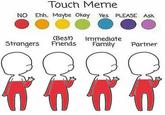 Touch Meme NO Ehh. Maybe Okay Yes PLEASE Ask (Best) Immediate Strangers Friends Family Partner C C