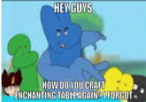 HEY GUYS HOW DO YOU CRAFT ENCHANTING TABLE AGAIN? I FORGOT