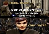 Hello, there General KEN-OBI I will deal with this SLIME myself. Your move. 7