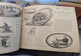 INVERTED PANTS ON STABILIZER WHEELS FORM BALANCING FLOATS "CRUTCHES" DIG INTO GROUND TO LIFT MACHINE OVER OBSTACLES FINS PROPEL TANK THROUGH WATER PORTHOLES ABOVE MACHINE GUN GIVE VIEW AHEAD War Tank ON One Wheel OPERATED BY ONE MAN -GO-ROUND OF M----- AUT of toy automobiles musement in Ger- me is pivoted on a the m----- autos m the center. The speed a ing and can govern the s they go. In a few installations a motor turns the frame, but the which the children pedal their chines are reported to be the pedaling and steer- lar with the youngsters. BABY CANNON ADDE U. S. FIELD ARTI LATEST addition tillery of the U Army is a m----- large enough to tab iber cartridge, I actly to scale, one inches, and repri MOTOR INSIDE ARMORED CAR DRIVES WHEEL THROUGH INTERNAL GEARS SPRING ARMS CARRY STABILIZER WHEELS S UDDENLY, through the drifting smoke of a hard-fought essential details battle, rush weird, guns. It enables to practice sightin and firing, witho one-man fighting tanks. They have the appearance of disk wheels and roll of costly, large like hoops across the nition. By calc battlefield. Pouring jectory of the out machine-gun gunners' work fire, they leap over trenches, vaulting across on strange steel crutches pursue the disor- RIC WELDER BUILT OF t a cost of $400 to BUILT of junk parts aganized enemy. $400, a portable eletti Such is the start- o TURNING HANDLEBARS STEERS TANK BY LIFTING ONE STABILIZING WHEEL AND LOWERING OTHER TO SHIFT BALANCE OF MAIN WHEEL ma unicycle-type tank which he believes STEEL-TUBE CRUTCHES" ENABLE MACHINE TO VAULT OVER TRENCHES AND OBSTACLES This one-man war tank, propelled by a hidden motor, would roll into action as is shown above. The dia- grams also give a clear idea of how the machine runs on land or water capable of plunging into a stream and rolling to the other side. One of the oddest features of the revolutionary machine is formed by the steel-tube crutches that project ahead on either side like medieval lances. As the tank rushes upon a trench or obstruction, the op- erator will drop the tubes so they dig into the earth and the whole machine will vault through the air to the other side. An open-type form of the ve- does the work of a $ing vision foreseen by a New York in- hicle, which is shown on been constructed by twentor. He has just obtained a patent up- our cover, has also the added advantage of revolutionize battlefield tactics. ers. Besides its low ing but a fraction of welder. A chassis from mobile, a four-cylinde other, and a radiator been devised by the armored body or the crutches, it is designed inventor, Without the for highway use. were used, while the lifting the balance of the machine and gineers have been re- tained from an electric To increase the wate Housed inside the armored body, the perator will steer the single main wheel means of two small auxiliary wheels at e rear. A turn of the handlebar lifts one abilizing wheel and lowers the other, rning it to one side or the other. An ternal gear mechanism, operated by a otor inside the body, drives the wheel By a simple process of inverting the eamlined pants on the stabilizing wheels, they form balancing floats, and at- thing propelling fins to the main wheel, tank can be turned into an amphibian cooling system, a thre nected to the radiatorad at remarkable speed. pipe also forms a in the chassis frame A line tank, self-start panel complete the 800 VEMBER, 1933 rolled about by hand a half-inch rod at the builders rep POPULAR S In various parts of the world, recently, en- viving the idea of the unicycle. Attracted by the economy and compact- hicle, they have been attack- ing anew the problems of bal- ness of a one-wheeled ve- ance and propulsion which have been the stumbling blocks in the path of the inventors. In England, an Italian inventor has just demonstrated a single-passenger unicycle in which he claims to have reached speeds of 100 miles an hour and to have made 280 miles on a gallon of gasoline. In the near future, he plans to bring the machine to the United States and demonstrate its adaptability to American highways. Per- fected after more than ten years of ex- periment, this odd machine rests solely upon one huge pneumatic tire encircling the driver, and dispenses entirely with ex- terior steering apparatus. The metal rim within the tire supports the frame and driver's seat and is rotated by a motor of one and three-fourths horsepower. To guide the vehicle to left or right, a steer- ing wheel tilts the central frame with respect to the wheel, shifting the driver's weight and thus steering the hoop. Mod- els of various sizes are contemplated, the diameter of the hoop being suited to the height of the driver, so that a tall man, according to the inventor, would use a larger unicycle than a short man. A new unicycle, cred- ited with a 100-mile speed and 280 miles on one gallon of gas 47 PHOTO FILE