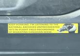 KEEP HONKING. I'M LISTENING TO THE NATIONAL ARCHIVES UNPRECEDENTED 1973 IN-FLIGHT FIELD RECORDINGS OF MIGRATING CANADIAN GEESE.