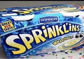 XAMILLA Crise Sprinklest 37 GREAT NEW TASTEI DANNON SPRINKLING GRAZE A-15 MEPIAT WHADYACET WHAD YACE?? VANILLA Cowfat Yogurt & Surprise Sprinkles! MOURALLY AND MOND