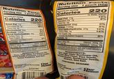 % Daily Value* 14% Nutrition Facts Serving size 1 pouch (429) Amount per serving Calories 220 Total Fat 11g Nutrition Facts 1 pouch (429) Serving size Amount per serving Calories Total Fat 11g Saturated Fat 1g Trans Fat Og 220 % Daily Value* 14% 5% Saturated Fat 1g Cholesterol Omg 0% 45% Trans Fat 0g Sodium 110mg 5% Cholesterol Omg 0% Total Carbohydrate 27g 10% Sodium 120mg 5% Dietary Fiber 4g 14% Total Carbohydrate 28g 10% Total Sugars Og 10% Dietary Fiber 3g Total Sugars 4g 4% Includes 2g Added Sugars Protein 2g Calcium 40mg 2% Vitamin D Omcg 0% Potassium 120mg 2% FSTG-FL-762 ПАСНО CHEESE Iron 0.8mg 4% The % Daily Value (DV) tells you how much a nutrient in a serving of food contributes to a daily diet. 2,000 calories a day is used for general nutrition advice. INGREDIENTS: Corn, High Oleic Sunflower Oil, Dried Sweet Potatoes, Cane Sugar, Sweet Potatoes, Sea Salt. DISTRIBUTED BY Our-home.com OUR HOME BOONTON, NJ 07005 GLUTEN FREE Our Home Food Should Taste Good, Inc. Protein 3g Vitamin D Omcg 0% The % Daily Value (DV) tells you how much a nutrient in a Serving of food contributes to a daily diet. 2,000 calories a day is used for general nutrition advice. INGREDIENTS: Corn, High Oleic Sunflower Oil, Sesame Seeds, Sunflower Seeds, Brown Rice Flour, Flax Seeds, Quinoa, Sea Salt. CONTAINS: SESAME STRIBUTED BY HOME BOONTON, NJ 07005 home.com Food GLUTEN FREE Should Taste Qur Home Good, Inc. Includes Og Added Sugars 0% Iron 1.1mg 6% Calcium 50mg 4% Potassium 120mg 2%