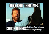 GUYS BEAT THEIR MEAT shat in a Red Lobster CHUCK NORRIS urinal 20 years ago