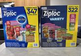 SCJohnson A Family Company Ziploc SEAL TOP BAGS Grip'n Seal Technology VARIETY PACK 347 TOTAL BAGS 52 STORAGE GALLON NEW! STAY OPEN Design EASY FILLING 50 STORAGE QUART NEW! STAY OPEN Design for EASY FILLING 120 SNACK 125 SANDWICH Sclohnson Family Company Ziploc SEAL TOP BAGS VARIETY VARIETY PACK 322 TOTAL BAGS 52 STORAGE GALLON 46 STORAGE QUART 116 SANDWICH 108 SNACK TSA TOTAL NET Stay Open design for EASY FILLING Easy Guide 1x 46 seal top bags 7 IN x 7/16 IN (17.7 cm x 18.8 cm) 1x 108 seal top bags 6 1/2 IN x 3% IN (16.5 cm x 8.2 cm) 1x 52 seal top bags 10%/16 IN x 103 IN (26.8 cm x 27.3 cm) 1x 116 seal top bags 6 IN x 5% IN (16.5 cm x 14.9 cm) TOTAL NET CONTENTS 322 BAGS 1x 50 seal top bags 7 IN x 7/ IN (17.7 cm x 18.8 cm) 1x 120 seal tog bags 6 IN x3% IN (16.5 cm x 8.2cm) 1x 52 seal top bags 10% IN x 104 IN (26.8 cm x 27.3 cm) 1x 125 seal top bags 6½ Nx5% IN (16.5 cm x 14.9 cm) CONTENTS 347 BAGS