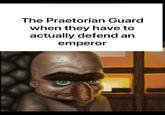 The Praetorian Guard when they have to actually defend an emperor