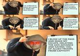 I'm ordered to blow up a pass to delay the Axis forces I wait until more allied troops have escaped before blowing it up I'm wounded and Axis tanks eventually get into the pass and start shooting at me I'm wounded and Axis tanks eventually get into the pass and start shooting at me I BLOW UP THE PASS AND MAKE MY ESCAPE, DELAYING THE AXIS ADVANCE AND SAVING 100s OF ALLIED TROOPS FROM CAPTIVITY