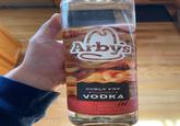 Arby's CURLY FRY FLAVORED * VODKA STILLED POTATOES BOTTLE NO 133 40% ALC VOL 750ml yatind and bottled by TATTERSALL DISTILLING COMPANY, M