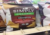 JUSNE PUR SIMPLY PURE DELICIOUSNESS SIMPLY PURE DELICIOUSNESS SIMPLY ORGANIC Dorites WHITE CHEDDAR TORTILLA CHIPS NESS PLY made feel om the call this SNESS. ANIC orites HITE GEDDAR LACHS USDA ORGANIC PRESERVATIVES FLAVORS COLORS ⑪D Smartfood