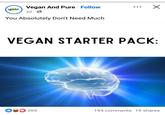 Vegan And Pure Follow • ☑ VEGAN &PURE 2d . You Absolutely Don't Need Much VEGAN STARTER PACK: 22 265 194 comments 19 shares