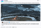 July 22nd, 2025 tweet by @AndreSargeant X user and pixel artist @AndreSargeant replied to Tim Soret's tweet about AI "inventing" a new visual style, writing, "AI-invented style my ass. Been handcrafting pixel depth masks forever."