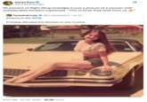A "quote-tweet":https://knowyourmeme.com/memes/quote-retweets-qrts joking about "95 percent of Right Wing nostalgia" being "a picture of a woman with unbelievable honkers captioned, 'This is what they took from us 😔.'"