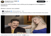 Kangmin Lee | 이강민 @kangminjlee Subscribe 0 Doing this with another man while you're pregnant and engaged is diabolical Modern women are cooked FearBuck @Feared Buck - 12h Pedro Pascal and married co-star Vanessa Kirby on their Fantastic Four press tour Last edited 4:14 PM Jul 23, 2025 11.6M Views