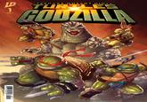 TEENAGE MUTANT NINJA TURTLES GODZILLA 步 DI 1 $4.99 US COVER A COVER BY FERO PE 827714 032161 00511 2025