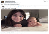 A "quote-tweet":https://knowyourmeme.com/memes/quote-retweets-qrts of the "Men only want one thing" tweet with a photo of Acacia Clark and her baby.