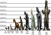 70 meters/229.7 feet 60 meters/ 196.9 feet 50 meters/164 feet 40 meters/131.2 feet 30 meters 98.4 feet 20 meters/65.6 feet 10 meters/32.8 feet 0 meters 0 feet T-Rex King Kong Rhendosaurus Paleosaurus Yonggary 5 meters 10 meters 12 meters 30 meters 35 meters Godzilla 50 meters Gappa 60 meters Gamera 60 meters Gorgo 76 meters