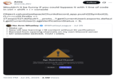 X user @amia_dev responded to another Twitter user complaining about being banned from an NSFW Discord channel they created by offering a supposed way to bypass the age restriction. The tweet read, "Wouldn't it be funny if you could bypass it with 1 line of code in ctrl + shift + i > console

Object.values(webpackChunkdiscord_app.push([[Symbol()],{},r=>r.c])).find(x => x?.exports?.default?.__proto__?.getCurrentUser).exports.default.getCurrentUser().ageVerificationStatus = 3;"