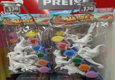 €130 S TE MALSET PREIS 11-tlg. Set 6 Farben, 1 Pinsel 4 Dinosaurier €1.30 MALSET MY DIND 11-tlg. Set 6 Farben, 1 Pinsel, 4 Dinosaurier