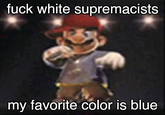 f--- white supremacists my favorite color is blue