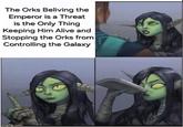 The Orks Beliving the Emperor is a Threat is the Only Thing Keeping Him Alive and Stopping the Orks from Controlling the Galaxy Imgflip.com