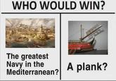 WHO WOULD WIN? The greatest Navy in the Mediterranean? A plank?