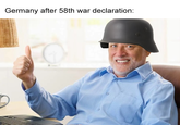 Germany after 58th war declaration: