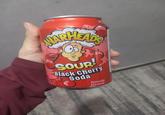 WARHEAD SOUR! Black Cherry Soda Naturally Flavored 2FL OZ