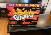 12 VALUE PACK POUCHES S SweeT&FieRY FRUIT New! Gushers TM FRUIT FLAVORED SNACKS a sweеT TREAT THAT Packs Some Hear! HOT MANGO NATURALLY FLAVORED FIERY PEACH NATURALLY FLAVORED SPICY WATERMELON NATURALLY FLAVORED INLARGED TO SHOW DE TAL ARTIFICIAL NO FLAVORS GELATIN FREE -0.9 OZ (25.5g) POUCHES 12 NET WT 10.8 OZ (306g) U 90 CALORIES 0.5 45 SAT FAT DY PER POUCH 12 SUGARS