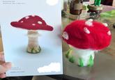 MUSHROOM NEEDLE FELTING KIT AKES 1 MUSHROOM CONTENTS LISTED ON BACK