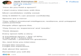 Jack Frimston in ⚫ 3rd+ Helping Your Business Generate Qualified ... Visit my website 5d "How do you hold a spoon?" I start every interview with this. Most candidates visibly sweat. Only 0.00001% can answer confidently. Spoons are a mirror. + Follow They reflect emotional intelligence, resilience, and untapped sales potential. People often ignore this. They focus on 'experience' and 'results.' Think deeper. Every spoon tells a story. A trembling spoon = fear of KPIs. A tight grip = future CEO. Two hands potential for greatness So, next time you interview: Forget the resume. Forget the experience. Ask about the spoon. Remember you will die CG 103 98 comments ⚫ 2 reposts