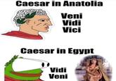 Caesar in Anatolia Veni Vidi Vici Caesar in Egypt Vidi Veni