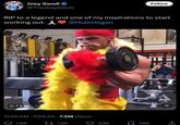 A deleted post by Joey Swoll. The post celebrates the influence that Hulk Hogan had on him.