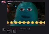 X user @YahBoiSpeedz shared a screenshot of the Discord channel the BOB staring GIF was originally posted to.