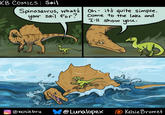 KB COMICS: Sail Spinosaurus, what's your sail for? Oh- it's quite simple. Come to the lake and I'll show you. @Kelsiebru @Lunalopex Kelsie Brumet