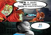A meme depicting Wanda as Goku fighting baby Franklin Richards.