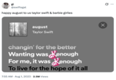 A "tweet":https://knowyourmeme.com/memes/sites/twitter-x celebrating "August Day" for fans of "Taylor Swift":https://knowyourmeme.com/memes/people/taylor-swift, referencing the singer's 2020 song "august."