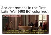 Ancient romans in the First Latin War (498 BC, colorized): w/Puzzleheaded_Step468 It's unthinkable! There hasn't been a full-scale war since the formation of the Republic!