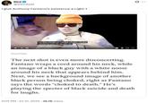Bird @elbirdleaf I give Anthony Fantano's existence a Light 1 on the verge of choke choke choke choking you to death as 0 YouTube The next shot is even more disconcerting. Fantano wraps a cord around his neck, while an image of a black guy with a white noose around his neck that appears behind him. Next, we see a background image of another black person being choked, right as Fantano says the words "choked to death." He's playing the specter of black suicide and death for laughs. 5:05 PM - Jul 31, 2025 -36.7K Views