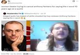 liv @livshomevids women beater trying to cancel anthony fantano for saying the n word 10 years ago as a quote Akademiks TV @AkademiksTV. Jul 31 Alleged audio has leaked of white closeted hip hop reviewer Anthony Fantano saying the n-word 0:11 8:42 PM ⚫ Jul 31, 2025 26.6K Views