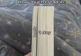 How much I read in: 3-months 1 day