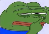 Pepe disappointed finger in circle