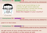 : Anonymous (ID: BjpnxBZA) [+ 08/03/25(Sun)07:43:40 No.23042658 >want to go incel-biking in my country to get some exercise >can't because a forest fire smog brapped all over my area Does this happen in your country? 76 KB PNG Anonymous (ID: gn0Fgd6p) [H 08/03/25(Sun)08:02:56 No.23042713 yeah it in fact does Anonymous (ID: uhNAHSfe) 08/03/25(Sun)08:16:28 No.23042746 we get some of your smoke here every summer. we make our own smoke in a few areas as well.