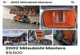 2002 Mitsubishi Montero 1989 00000 60000 0000 PEREH +2 2002 Mitsubishi Montero $9,800 a