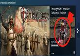 VYBRANÉ A DOPORUČENÉ STRONGHOLD CRUSADER DEFINITIVE EDITION Stronghold Crusader: Definitive Edition Nyní do Nejprodávanější 19,99€ H