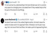 Two comments left on a tweet by J.K. Rowling. 