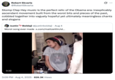 A "quote-tweet":https://knowyourmeme.com/memes/quote-retweets-qrts about "Home" by Edward Sharpe and the Magnetic Zeros, seen singing, "Alabama, Arkansas," on an NPR Tiny Desk Concert in 2009.