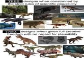 TREX designs when constrained by the strict rules of scientific plausibility TREX designs when given full creative freedom with no regard for plausibility PRIMITIVE WAR