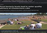 CANADIAN LAKES DANGEROUSLY FULL OF POO CANADIAN LAKES DANGEROUSLY FUL(...) 08/09/25(Sat) 12:35:17 No.512624537 Calgary Fecal bacteria levels lead to water quality advisory at Chestermere Lake Avoid swimming or wading at Cove Beach, Alberta Health Services says CBC News - Posted: Aug 08, 2025 2:05 PM CDT | Last Updated: August 8 >>512624537 (OP) # >Al photo because the real one would show the culprits