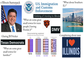 "What about Southern r/Illinois Starterpack U.S. Immigration and Customs IL?" Enforcement thinking of moving to Illinois "What are some great Glazing JB Pritzker small towns for trans people (leaving Florida)?" Texas Democrats "What are some great small towns for Gerrymandering, explained Three different ways to divide 50 people into five distri 2. Compact, but unfair people families?" 60% blue 40% red 3 blue districts. 5 blue districts, 2 red districts BLUE WINS 0 red districts BLUE WINS DMV 3. Neither compact Complaining about taxes 2 blue districts. 3 red districts RED WINS ILLINOIS